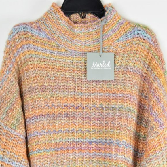 NWT MARLED Cozy Cotton Space Dye Yarn Sweater - Picture 4 of 5